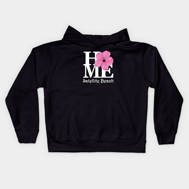 HOME Satellite Beach Pink Hibiscus Kids Hoodie by SatelliteBeach